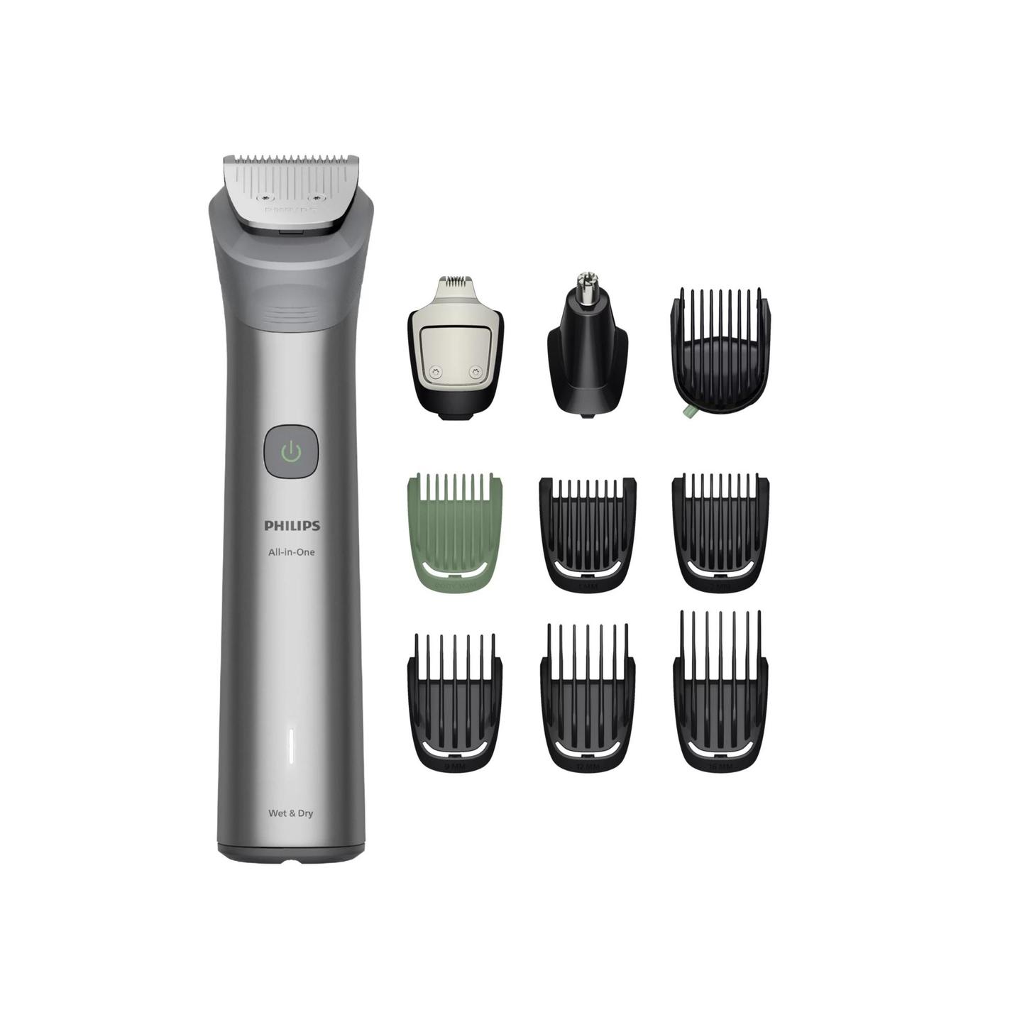Makinë e Rrojës Philips All-in-One Trimmer 5000 Series / MG5921/15 / 10-në-1 / 0.5–16mm / 120min / USB-A – Argjend