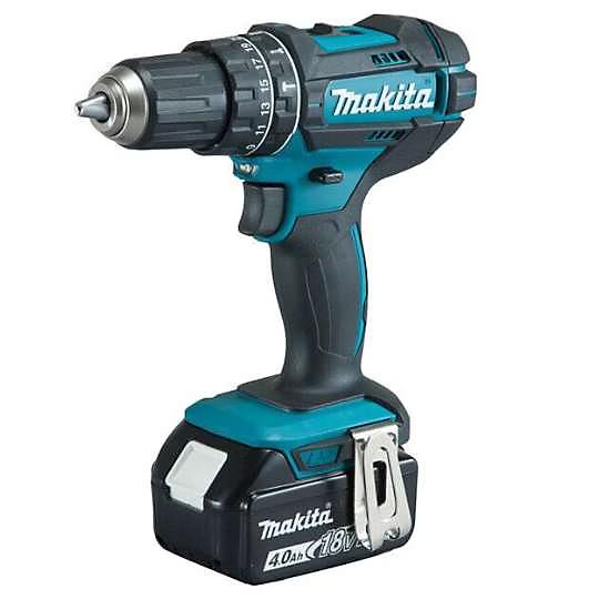 Shpuese me Goditje Makita DHP482RFE, 18V, 2x3.0Ah, 62Nm, 1900rpm, 13mm - Zezë/Blu