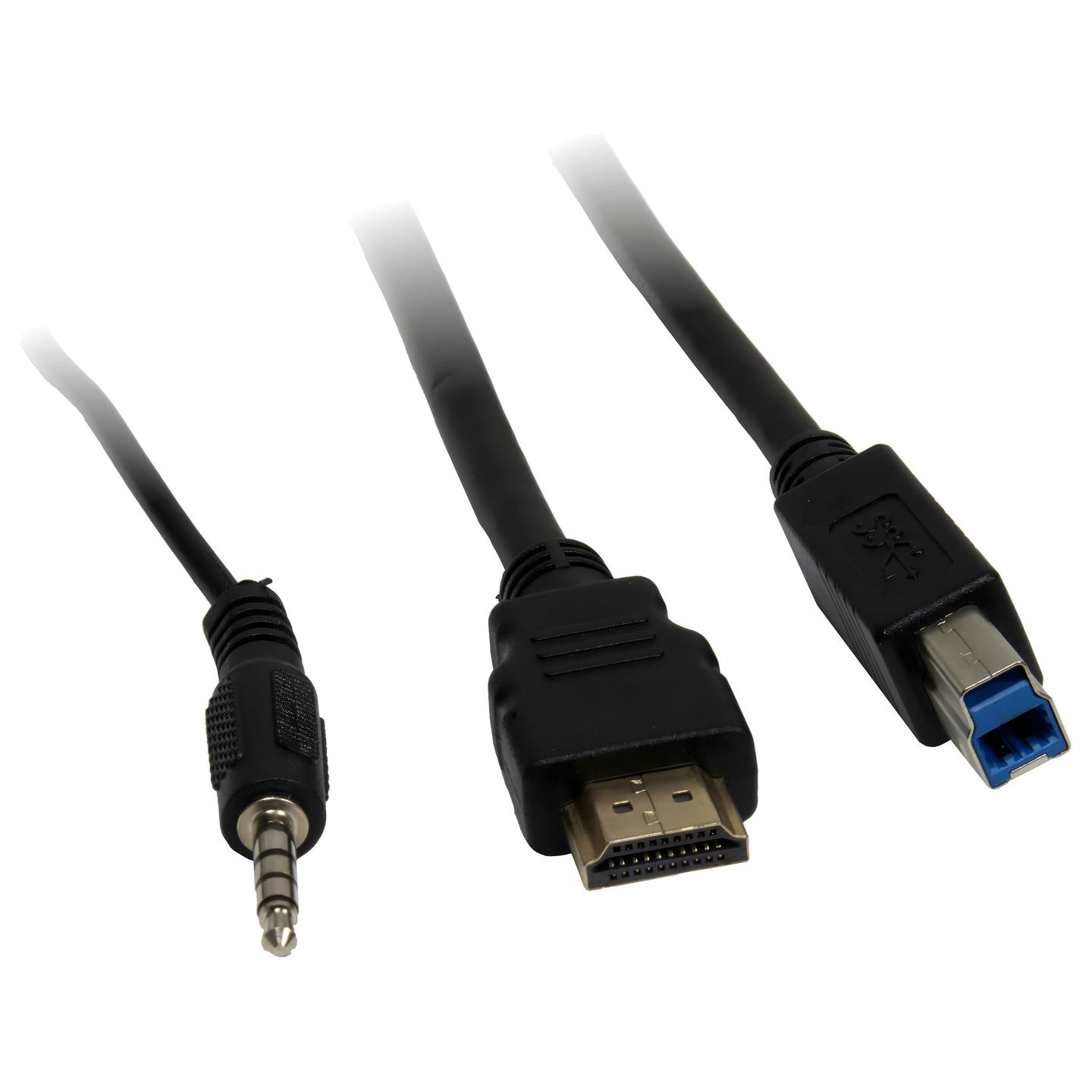 KVM Switch Inter-Tech AS-22HUS, 2 porta, Dual HDMI, USB 3.0, Audio 3.5mm, 4K 60Hz - Zezë - 3