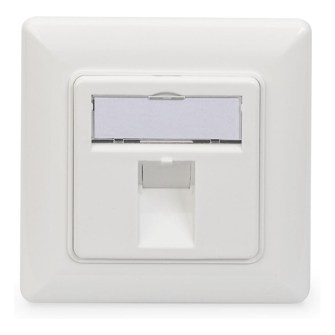 Aksesorë për Rrjet DIGITUS Empty Outlet for Keystone Module / 1x frame 80×80mm + central plate - 2