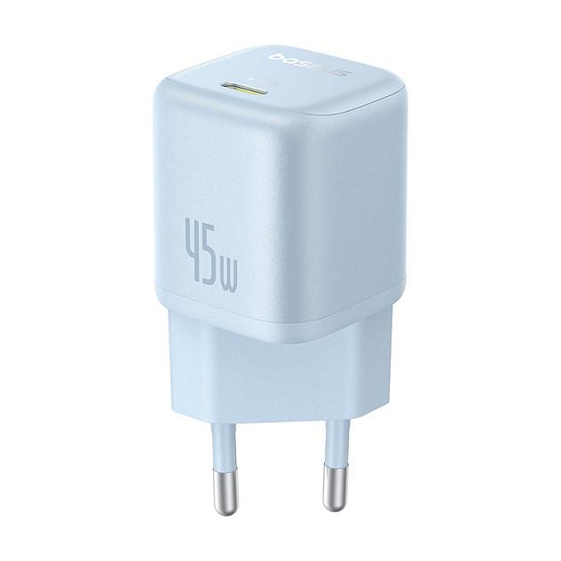Adapter Baseus PicoGo / 45W / GaN / 1x USB-C PD / PPS / QC 3.0 / Universal – Blu