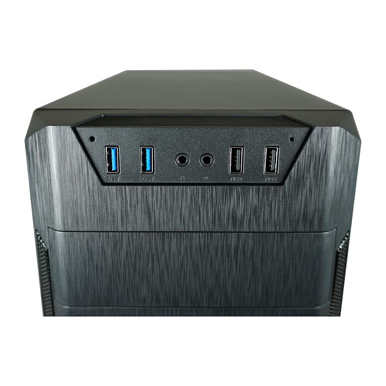 Kasë LC-Power 7040B / Midi-Tower / ATX / 2x USB 3.2 Gen1 + 2x USB 2.0 / 4x120mm – Zezë - 10