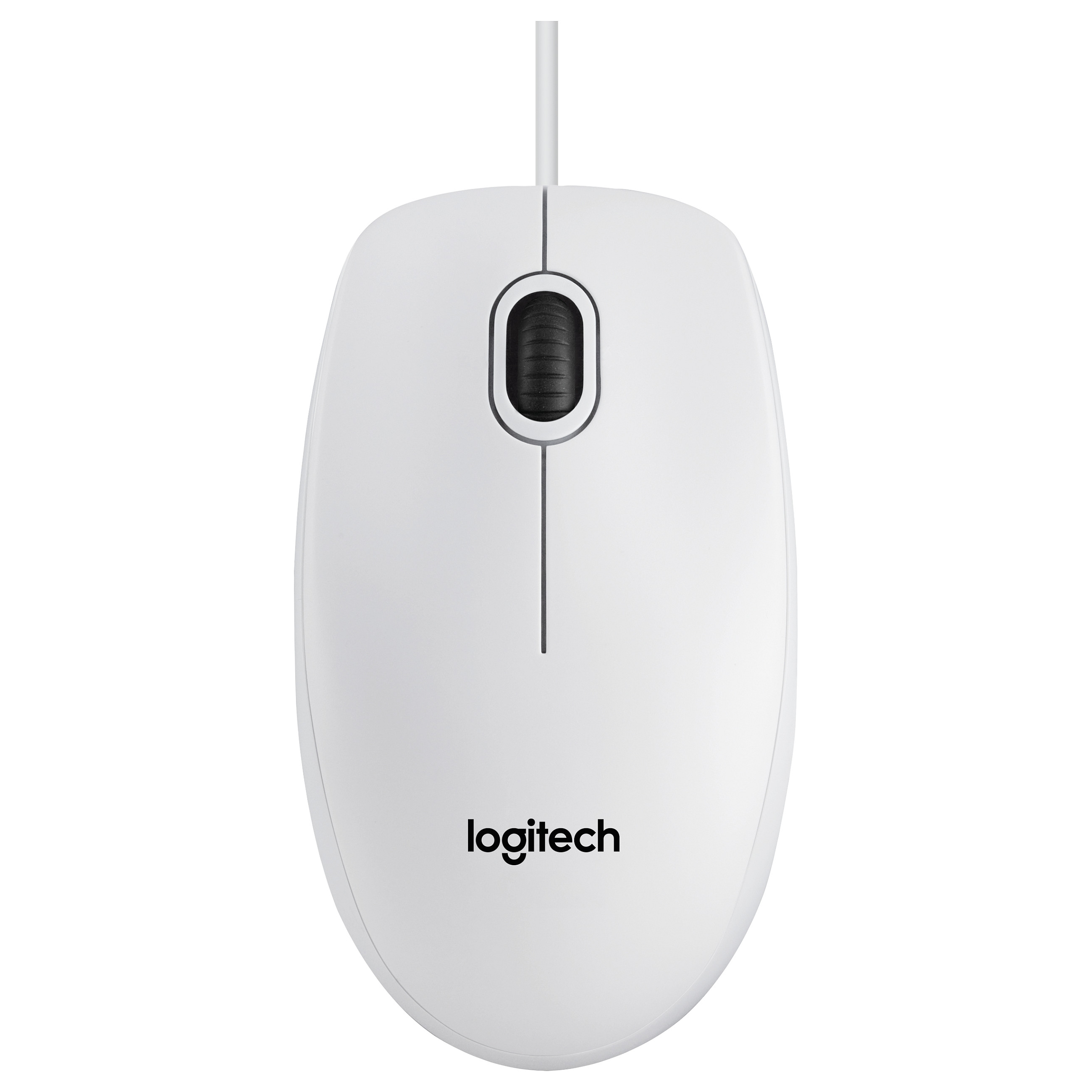 Maus me Kabllo Logitech B100 / USB-A / Optik / 800 DPI / 3 Butona - Bardhë