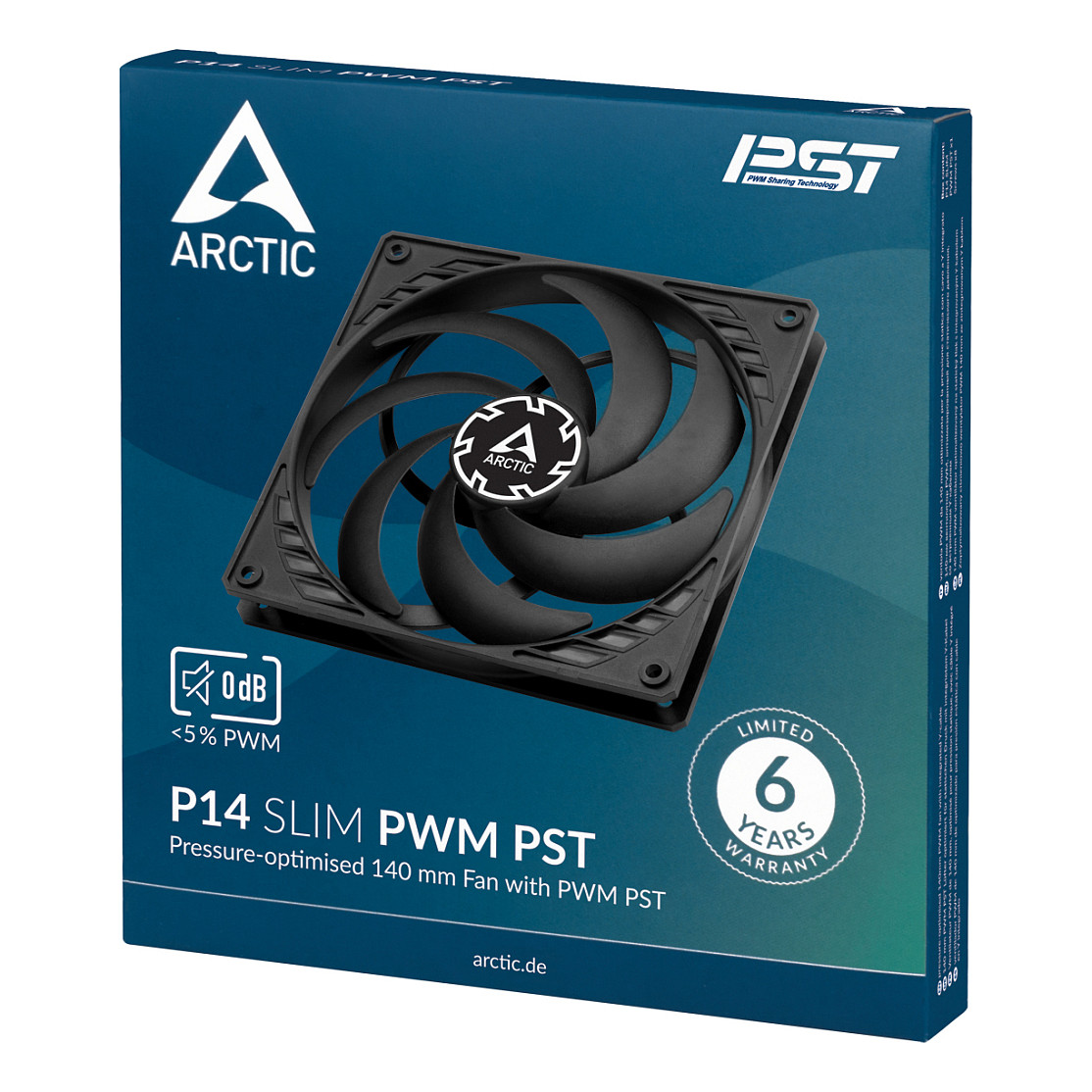 Ftohës për Kasë 140mm ARCTIC P14 Slim PWM PST – Zezë - 6