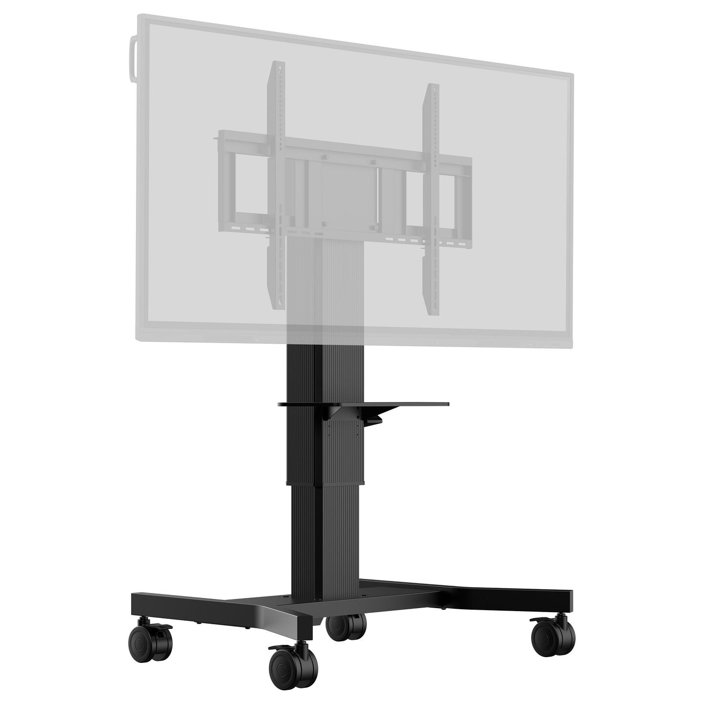 Mbajtëse për Monitor iiyama / 1 Monitor / 43"-86" / 100kg / VESA 300x200-800x600 / Elektrike / Me Rrota / Raft për Laptop - Zezë