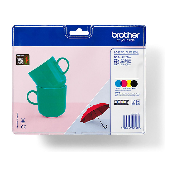 INK / Brother / LC-227XLVALBP / Value Pack – Zezë-Blu-Rozë-Verdhë - 1