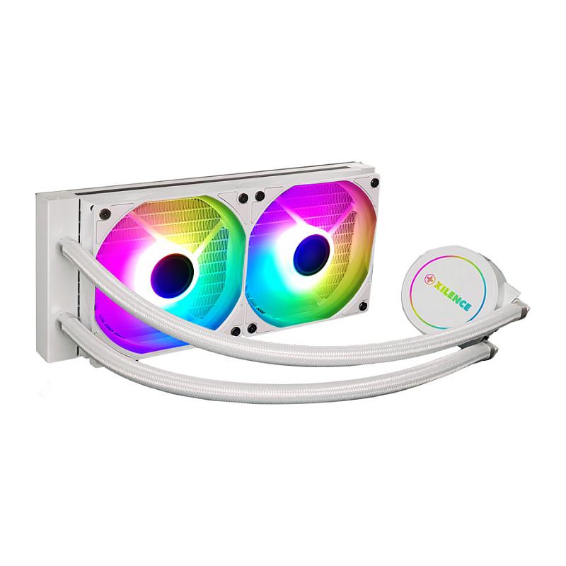 Ftohës për Procesor Xilence LQ240.W.ARGB, 240mm, 300W TDP, 2x120mm, ARGB - Bardhë