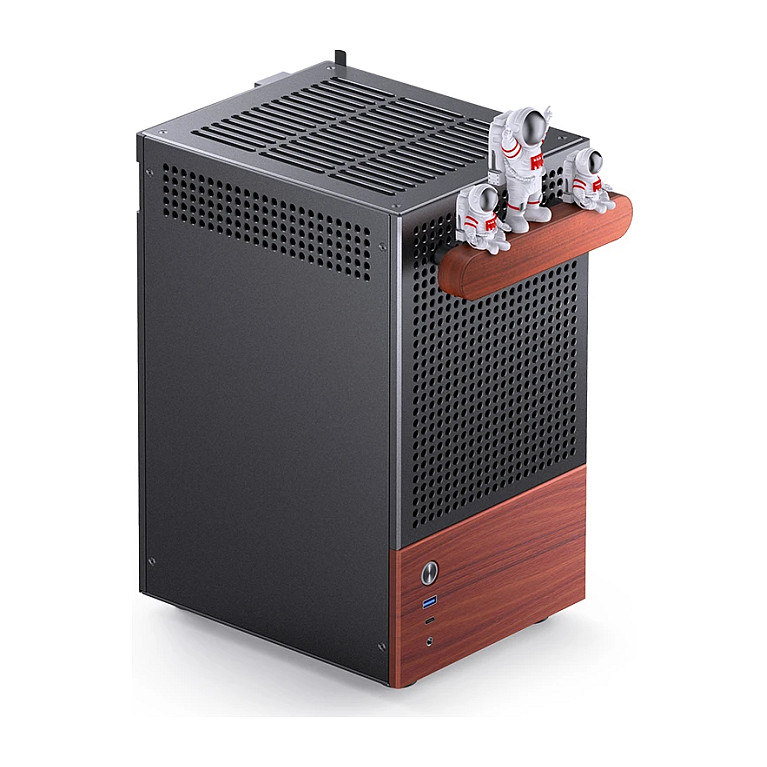 Kasë PC JONSBO T6 / Mini Tower / Mini-ITX / Tempered Glass / Wood - Zezë - 6
