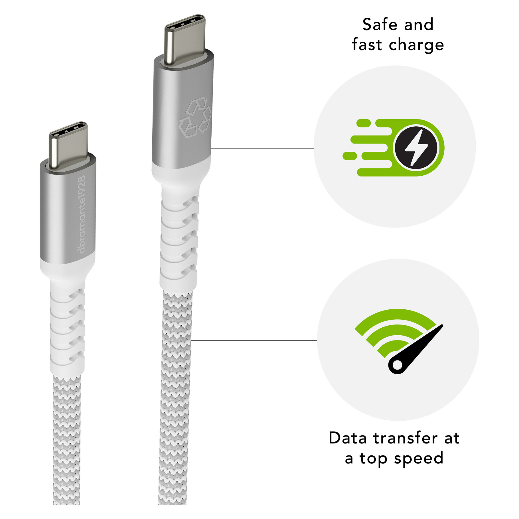 Kabllo dbramante RE-CHARGE – BRD – 1.2M USB-C - 4