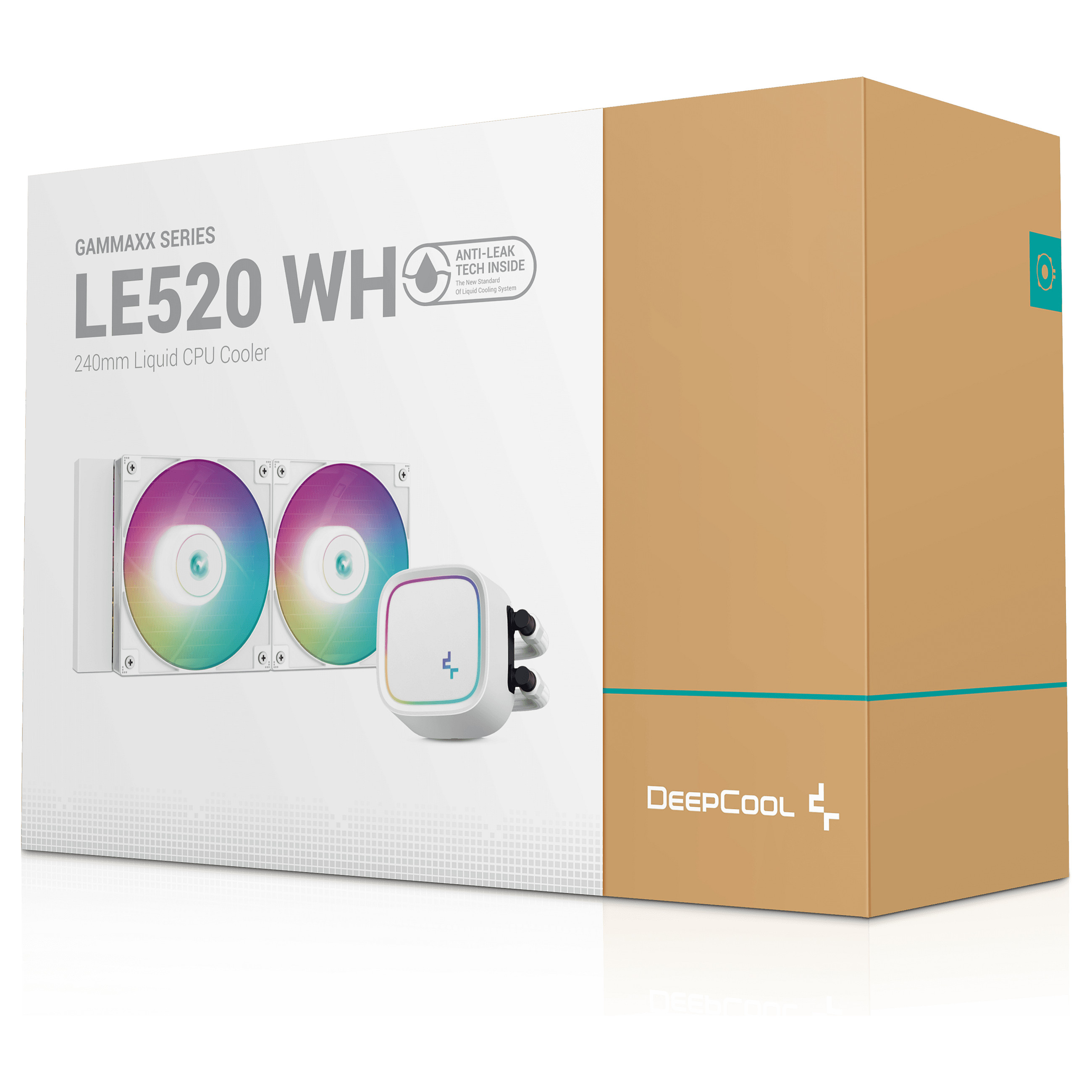 Ftohës për Procesor DeepCool LE520 WH / 240mm / 2x120mm / 500-2250RPM / ARGB - Bardhë - 7