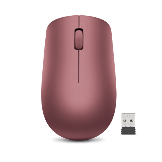 Maus pa kabllo Lenovo 530 Wireless / 2.4GHz Nano USB / 1200 DPI sensor optik / 1x AA bateri - Kuqe - 1