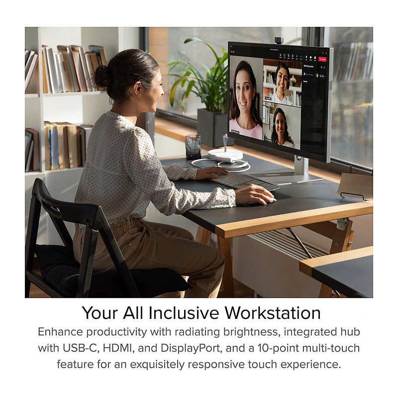 Monitor Datalogic Alogic Clarity Pro 65WPD / 27" 4K UHD 60Hz IPS / Webcam 8MP + USB-C / Hiri - 9