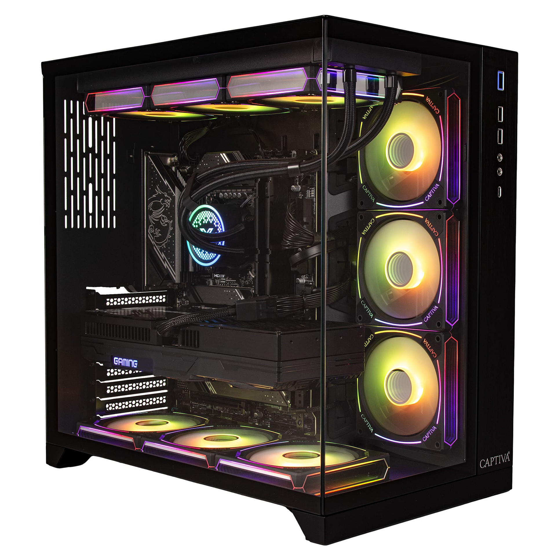 Kompjuter Gaming Captiva Highend Gaming R89-085 / Intel Core i9-14900KF / 64GB DDR5 / 2TB / RTX 4080 SUPER 16GB - Zezë - 17