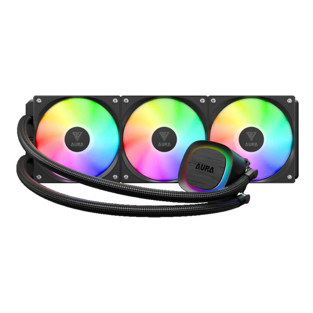 Ftohës për Procesor Gamdias Aura GL360 V2 / 360mm / 3x120mm / ARGB / PWM / AIO - Zezë