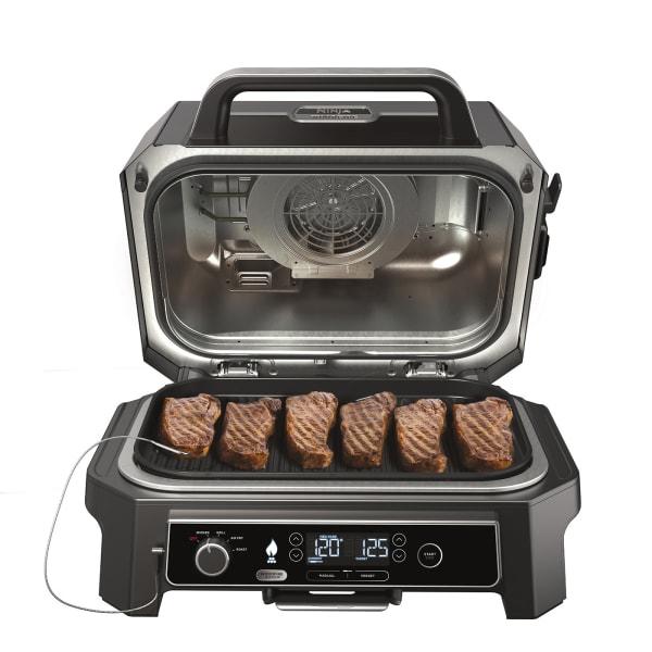 Grill Elektrik SharkNinja Ninja Woodfire Pro XL / OG850EU / 1700W / Grill + Smoker + Air Fry + Roast / Termometër – Zezë/Gri - 2