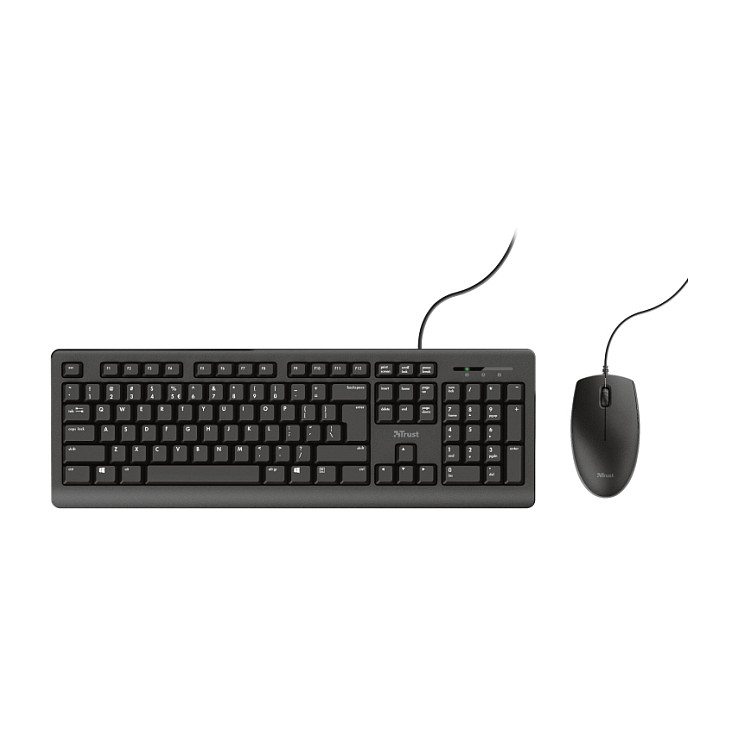 Combo (Tastierë&Maus) Trust Primo / Full-Size / QWERTZ / Gjermanisht / Membranë / USB / 1.8m - Zezë - 7