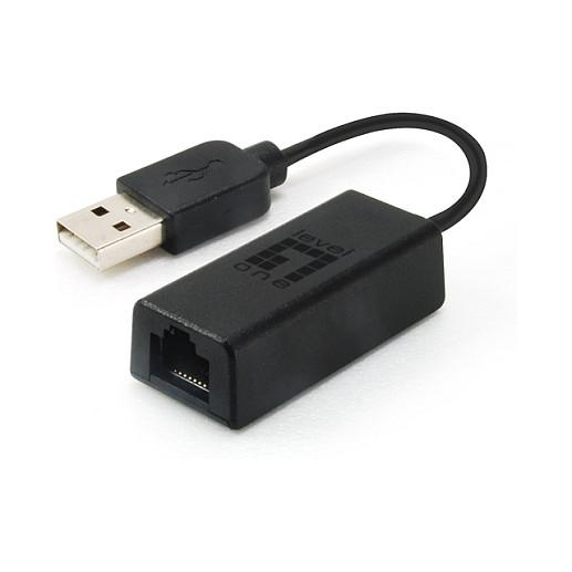 Adapter Rrjeti USB LevelOne USB-0301 / USB 2.0 në Fast Ethernet RJ45 / 10/100Mbps / Realtek RTL8152B - Zezë