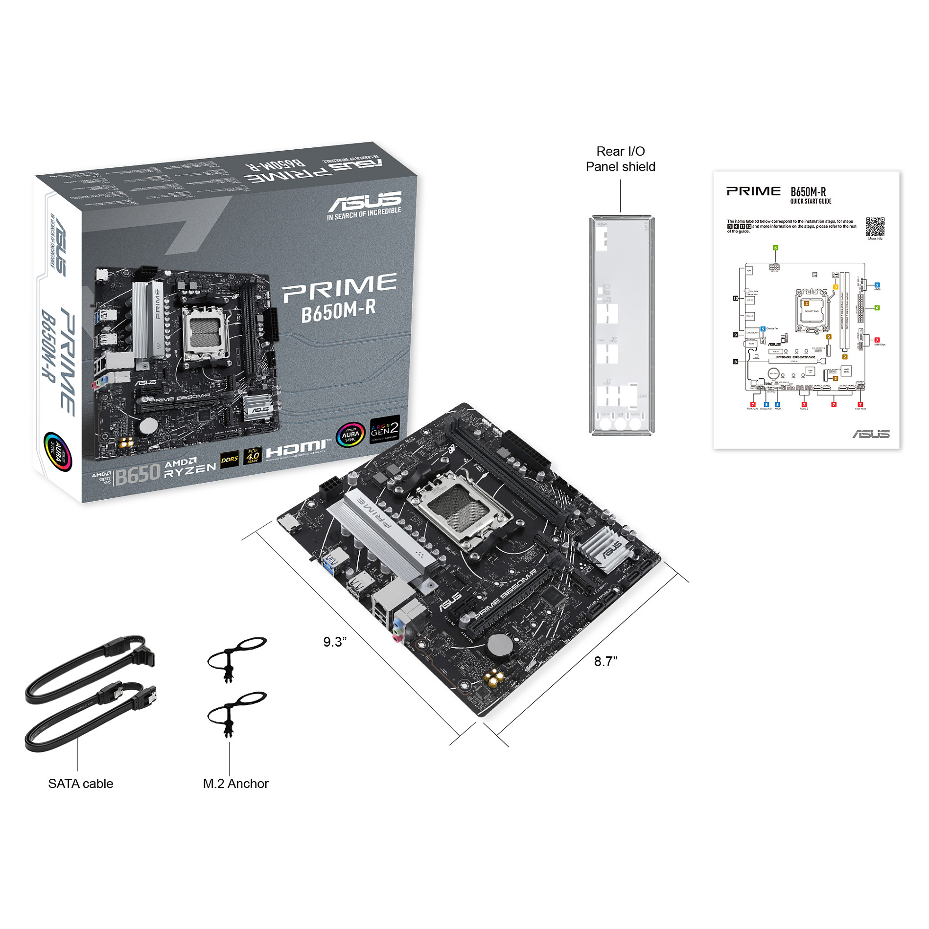 Pllakë Amë ASUS AMD PRIME B650M-R DDR5 mATX - 5
