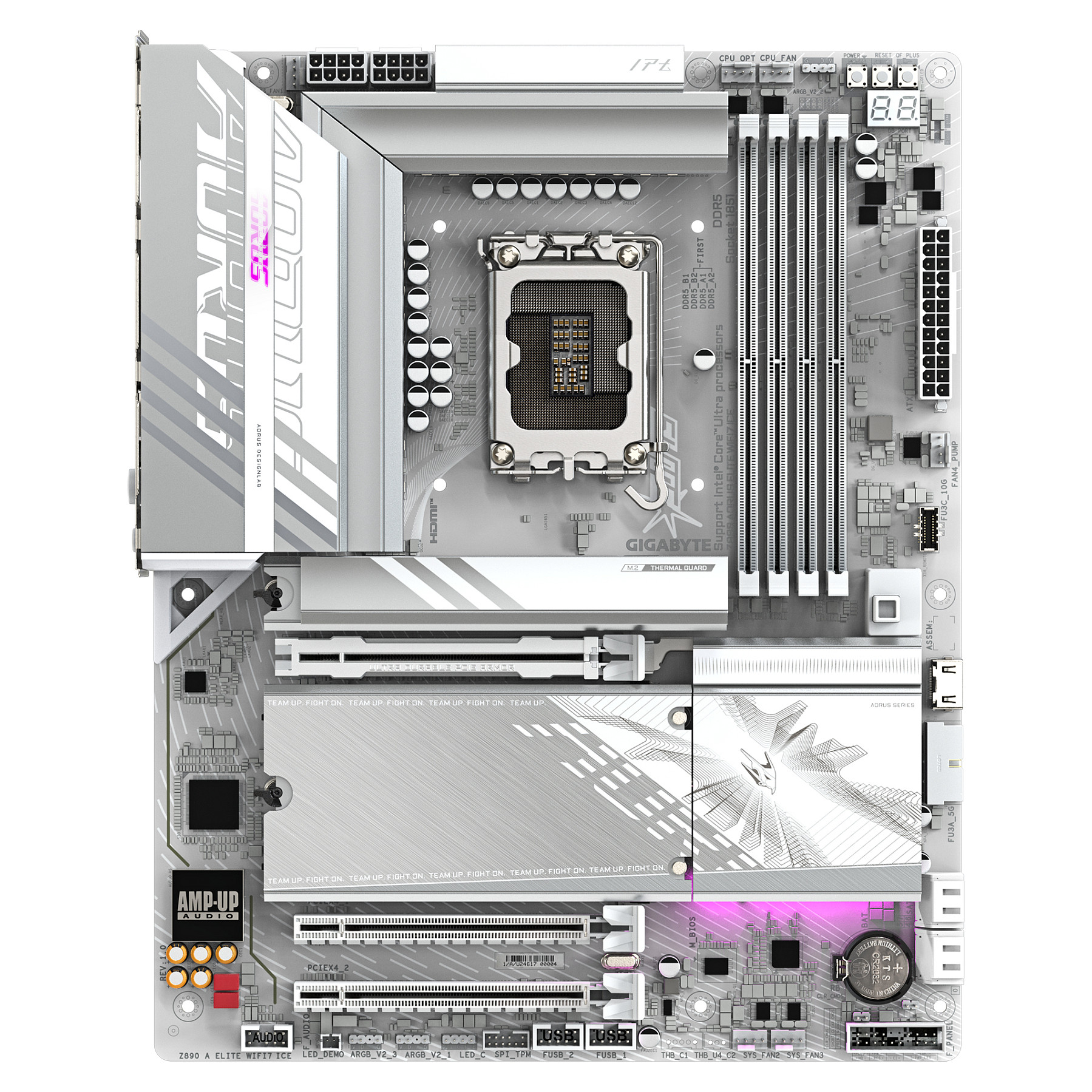 Pllakë Amë GIGABYTE Z890 AORUS ELITE WIFI7 ICE / Intel LGA1851 / Z890 / DDR5 / ATX / Wi-Fi 7 / 2.5GbE LAN - 2