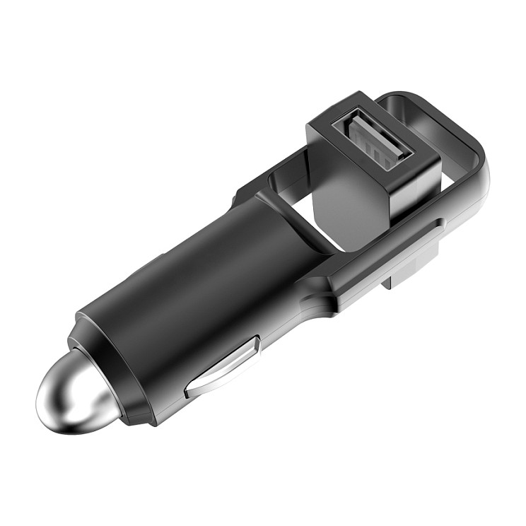 Adapter telefoni për veturë RealPower 219735 / USB-A / 5V / 2.4A - Zezë