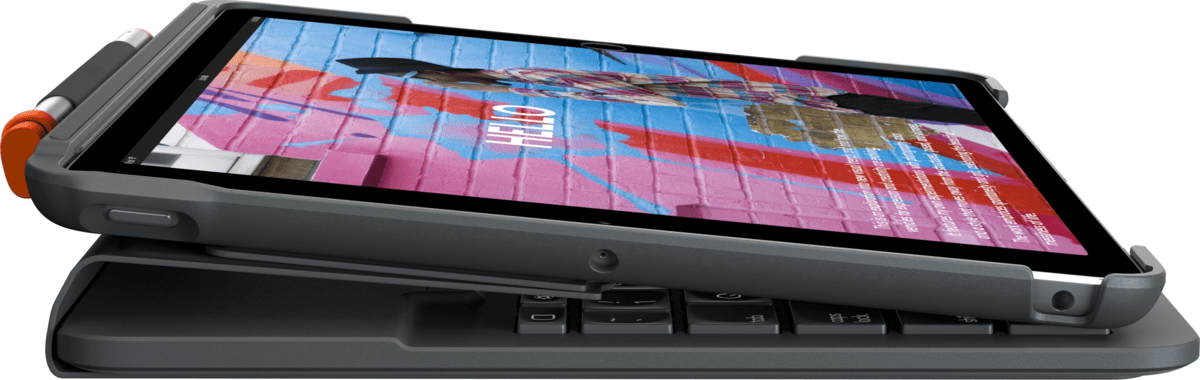 Aksesorë për tablet Logitech Slim Folio / 920-009476 / 10.2" / iPad 7th-9th Gen / Wireless / Bluetooth / QWERTZ Swiss – Grafit - 4