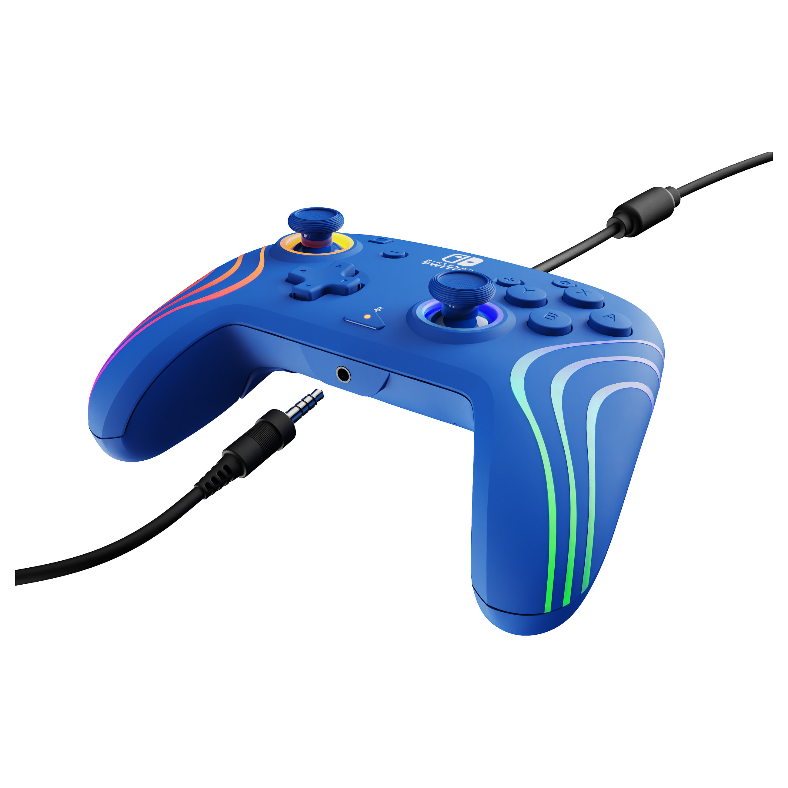 Kontroller Nintendo PDP Afterglow Wave Wireless RGB Switch - Blu - 2