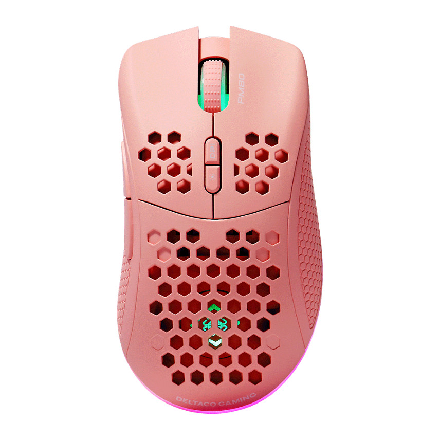 Maus Gaming Deltaco RGB / Wireless– Rozë - 3