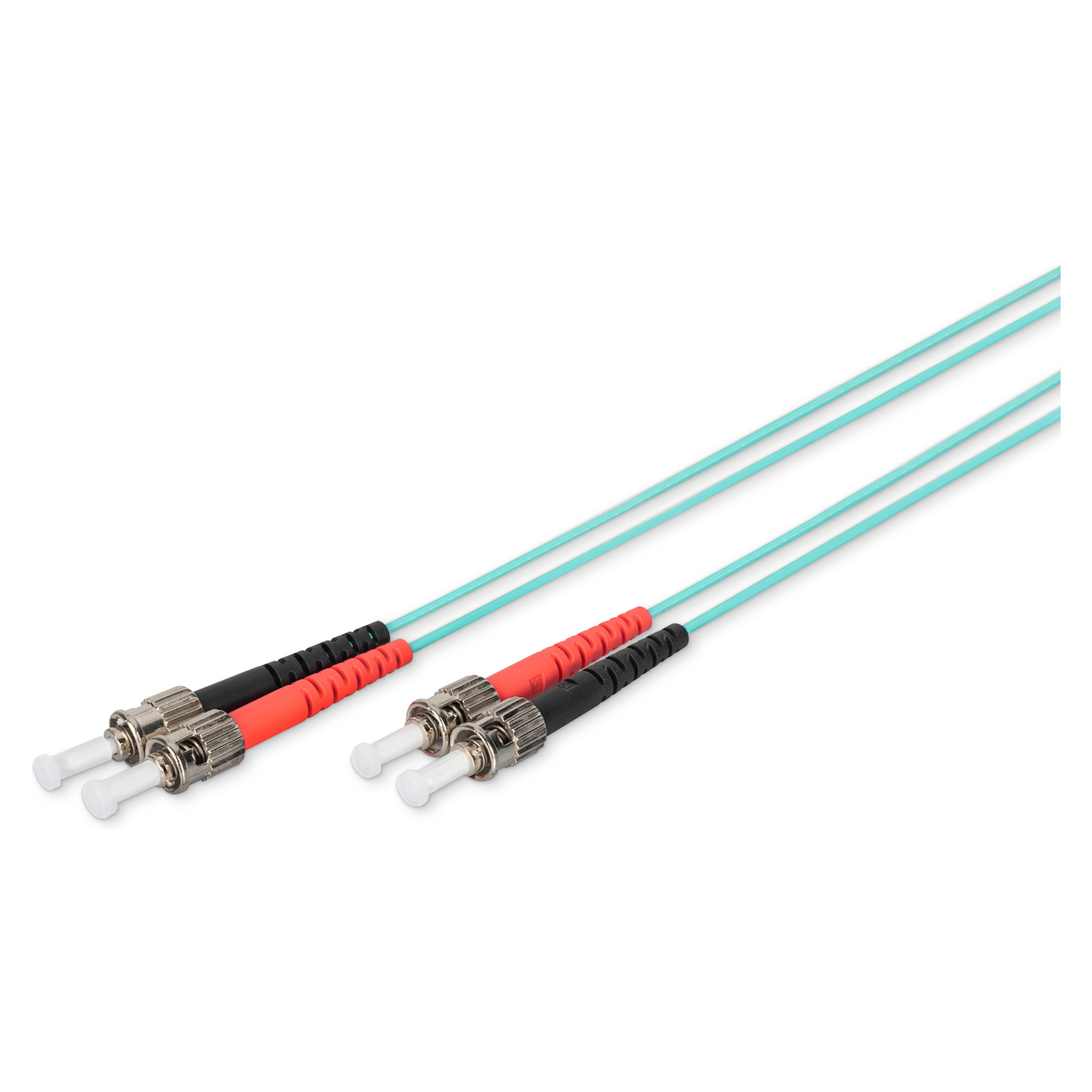 Kabllo Fiber Optike DIGITUS DK-2511-01/3 / OM3 / Multimode / ST-ST / Duplex / 1m - Aqua