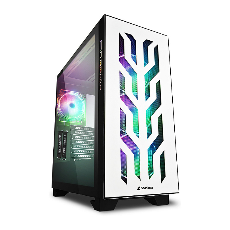 Kasë Sharkoon Elite Shark CA300T ATX/E-ATX 2xGlas – Bardhë - 1