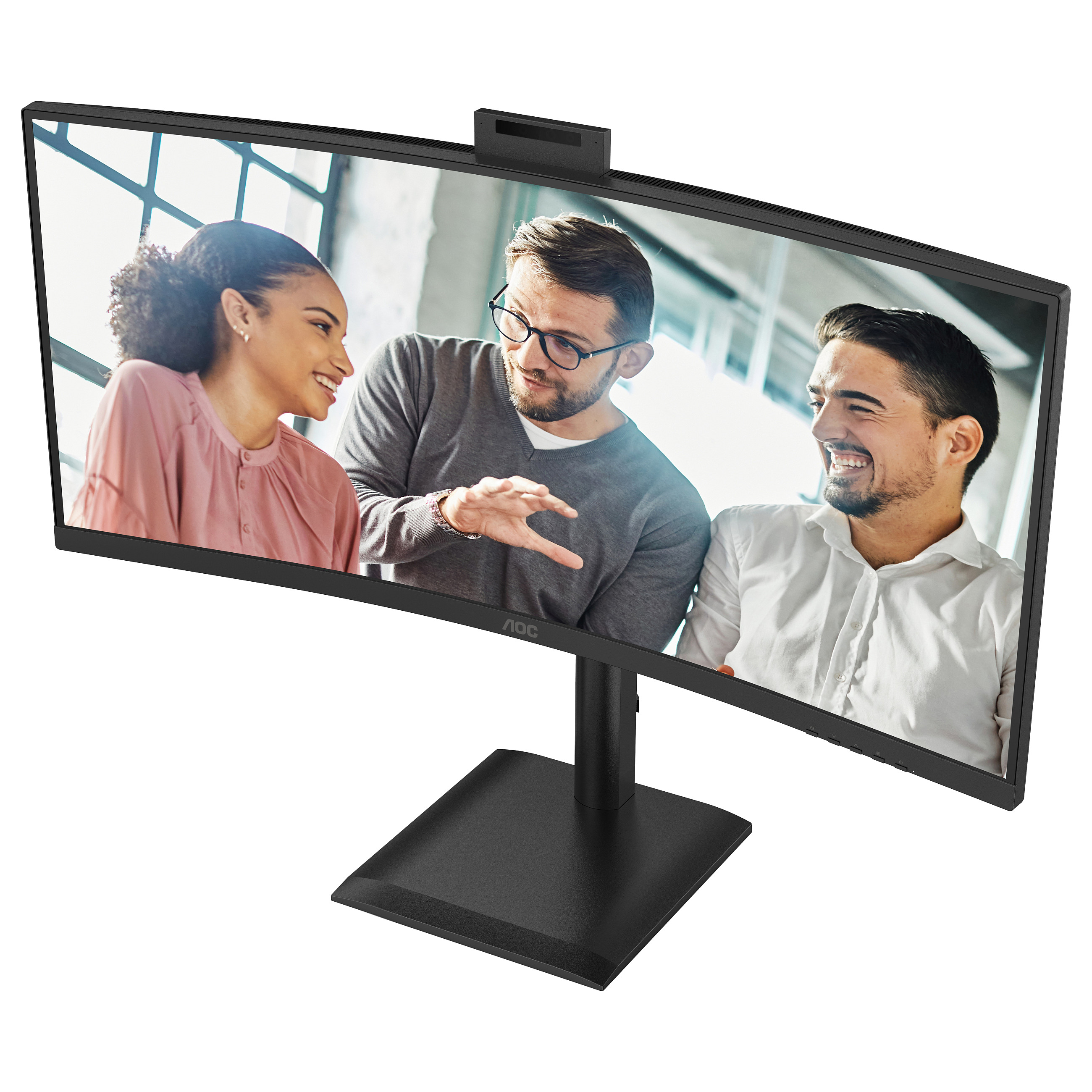Monitor AOC CU34E4CV / 34"/ UltraWide Quad HD VA / LED / Curved / 120 Hz / 4 ms / Webcam / HDMI+USB+DP+HDCP - Zezë - 9