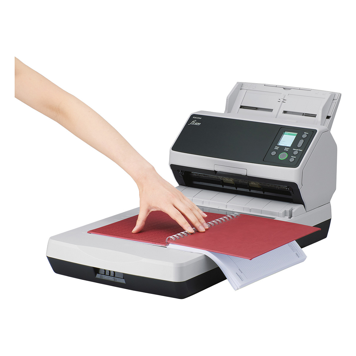 Skaner RICOH fi-8290 A4 Document Scanner with ADF Duplex & Flatbed USB 3.2 LAN - Bardhë - 4