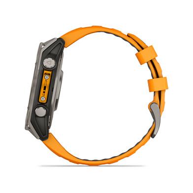 Orë e Mençur Garmin fēnix 8 AMOLED Sapphire, 47mm, GPS Multi-Band - Portokalli/Hiri - 8