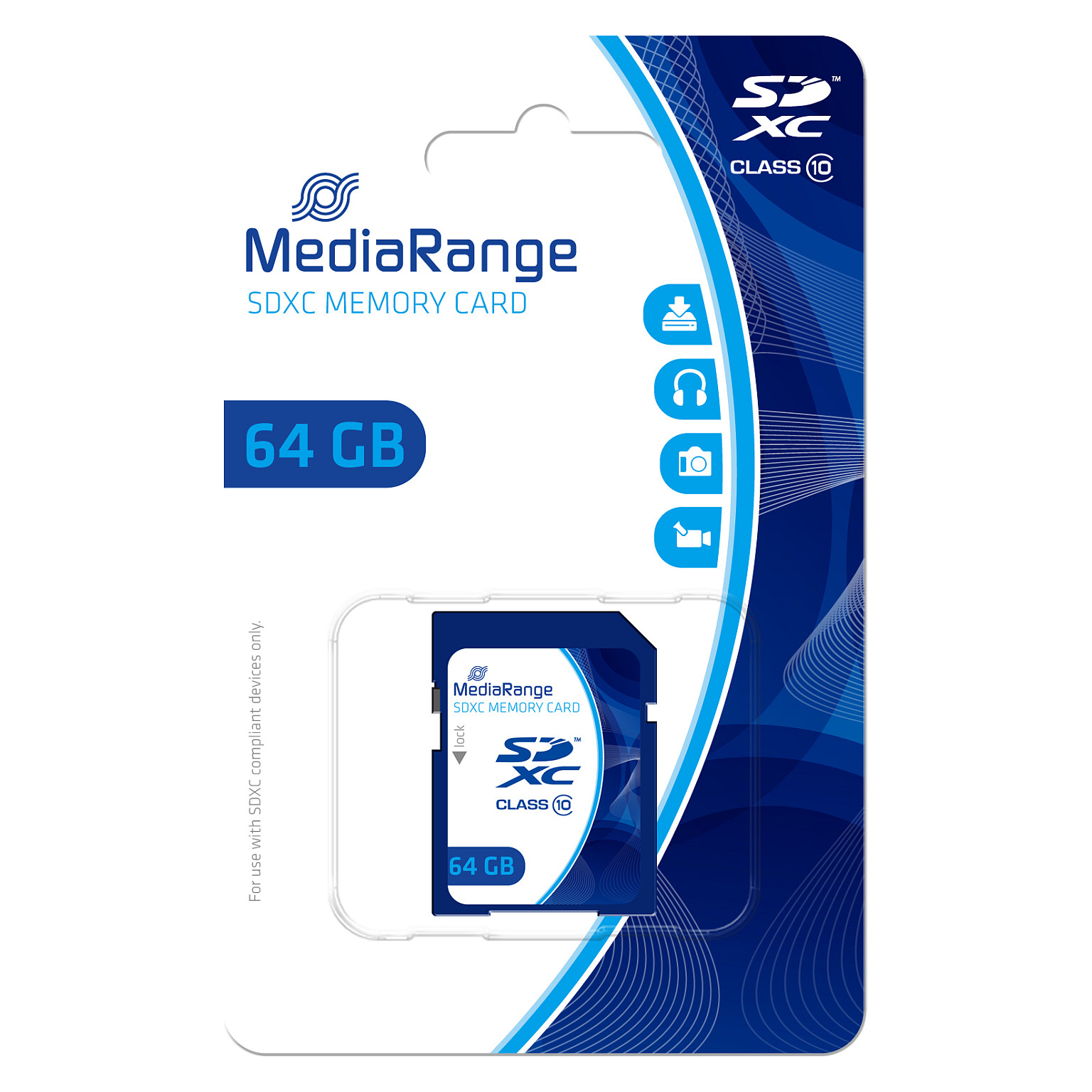 Kartë Memorie MediaRange MR965 / 64GB / SDXC / Class 10 - 2