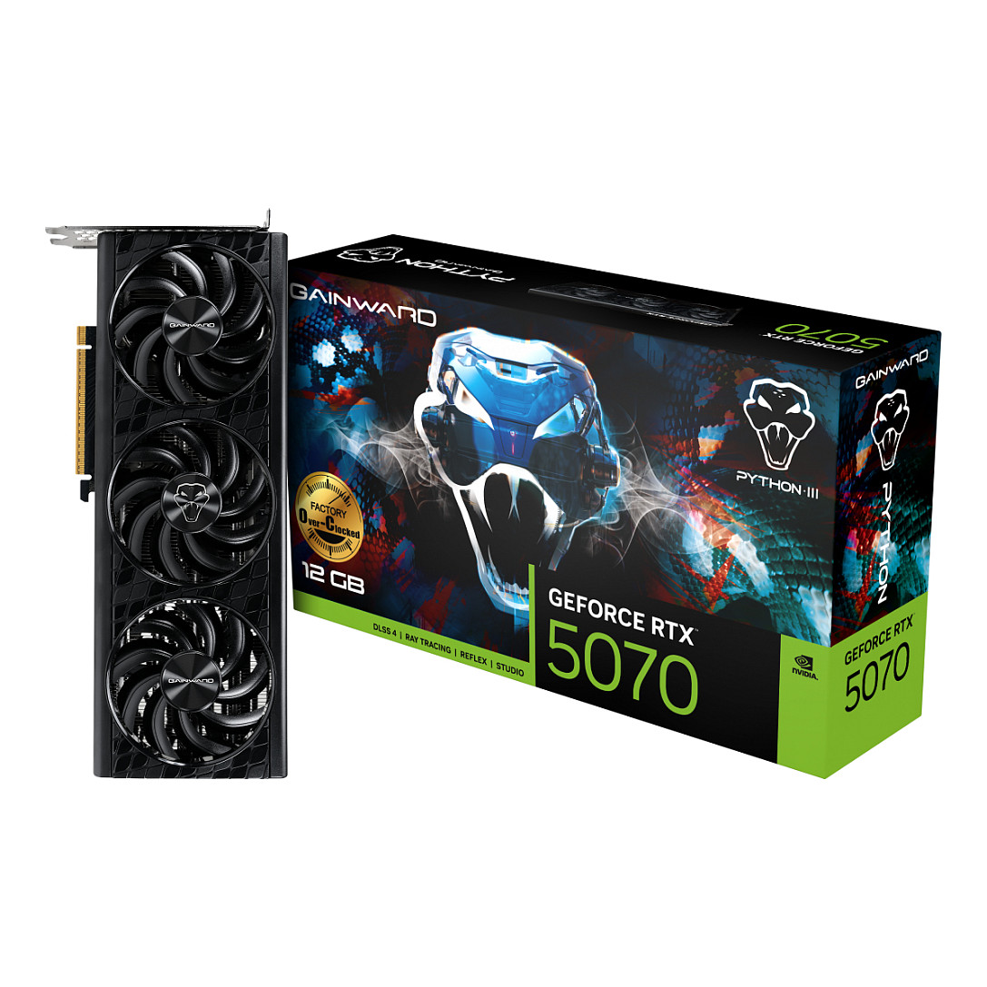 Kartelë Grafike Nvidia Gainward RTX 5070 Python III OC 12GB GDDR7 HDMI 3xDP - 9