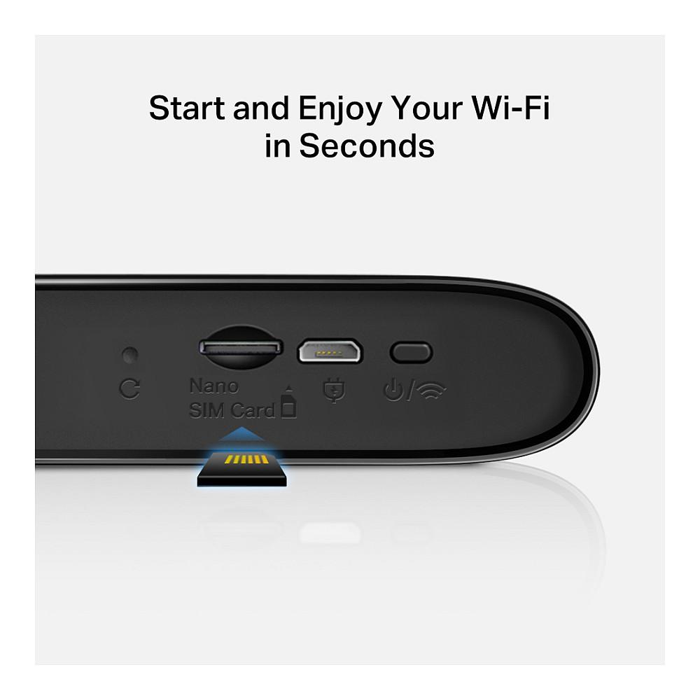 MERCUSYS, MT110, Ruter Portativ, 4G LTE, Wi-Fi 4, N150, Single-Band 2.4GHz, Nano-SIM, Bateri 2200mAh – Zezë - 6