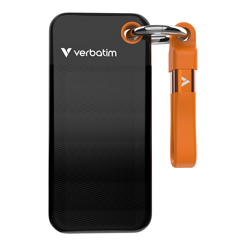 SSD të Jashtme 2 TB Verbatim Pocket USB‑C 3.2 - Zezë / Portokalli - 1