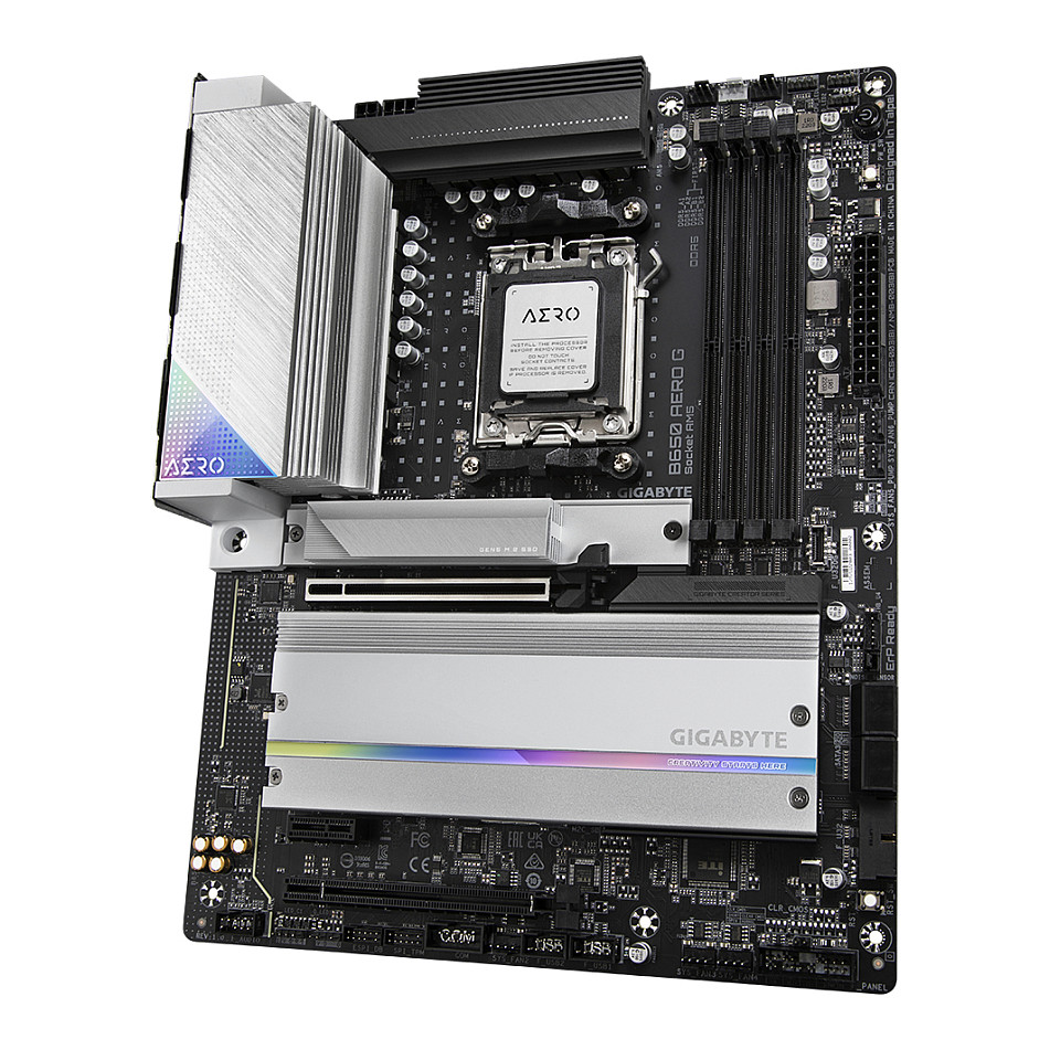 Pllakë Amë Gigabyte B650 AERO G / AMD AM5 / B650 / DDR5 / ATX / Wi-Fi 6E / 2.5GbE LAN / PCIe 5.0 - 5