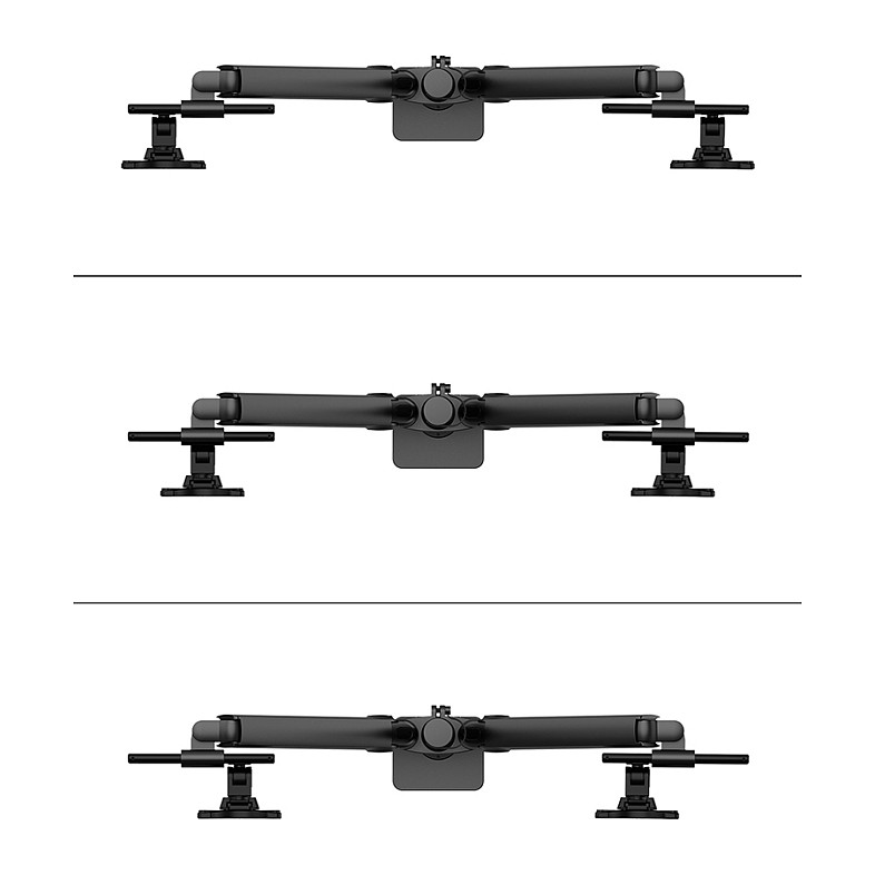 Mbajtëse për Monitor Neomounts / 2 Monitorë / 24"-34" / 11kg për Monitor / VESA 75x75-100x100 / Full Motion / Gas Spring / Tavolinë - Zezë - 5