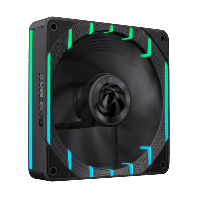 Ftohës për Kasë GameMax Tornado T12 Reverse ARGB / 120mm / PWM / 2200 RPM / ARGB – Zezë