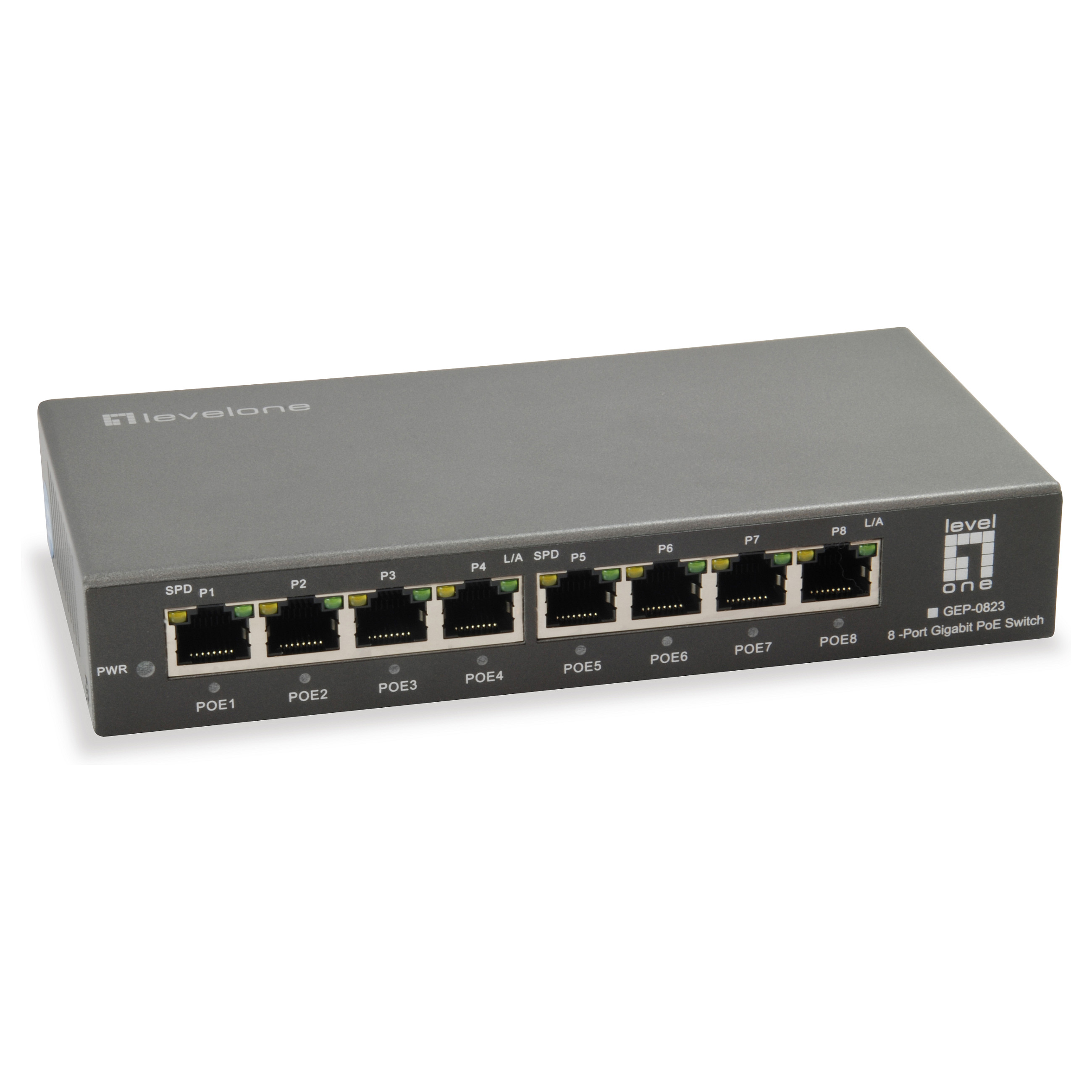 Switch 8x GE GEP-0823 120W 8xPoE+ - 1