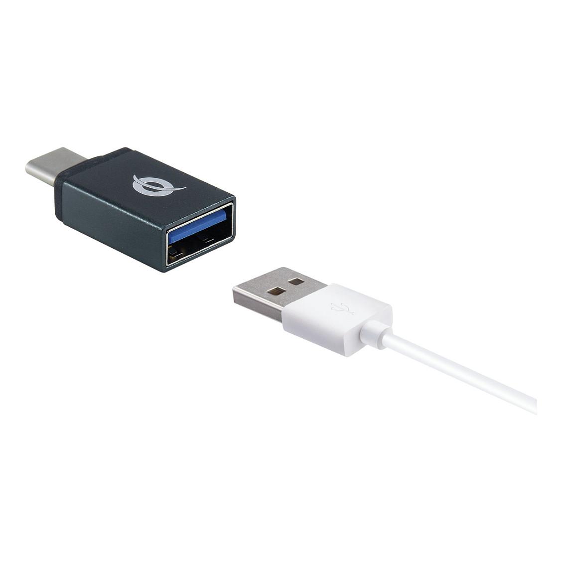 Adapter Conceptronic DONN03G, USB-C Mashkull në USB-A Femër, USB 3.1 Gen 1, 5Gbps, 2 copë - Gri - 3