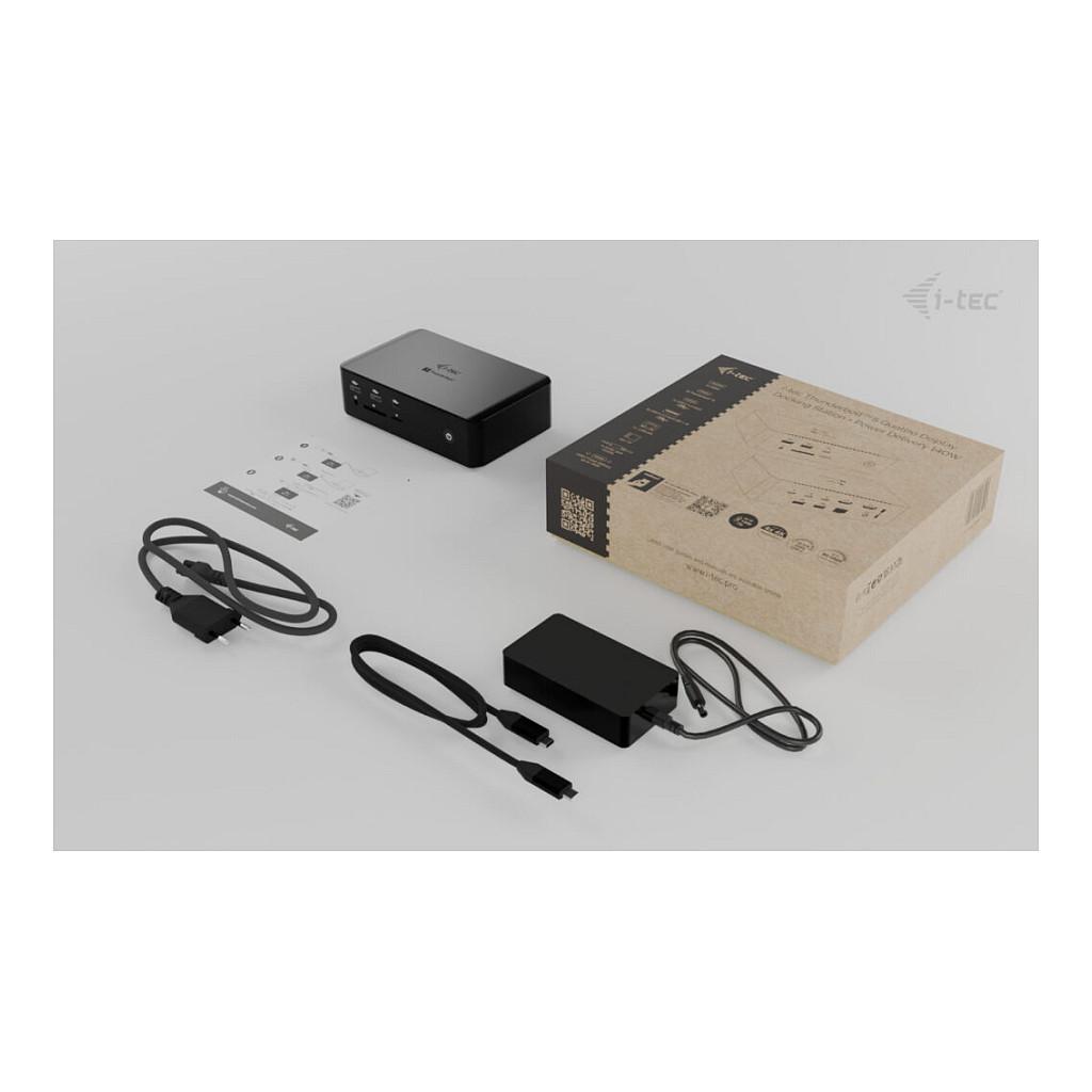 Docking Station i-tec TB5QUATTRODOCKPD, Thunderbolt 5, Power Delivery 140W, 5x USB, 2.5GbE LAN, SD/TF, Audio 3.5mm, deri në 4 monitorë - Zezë - 17