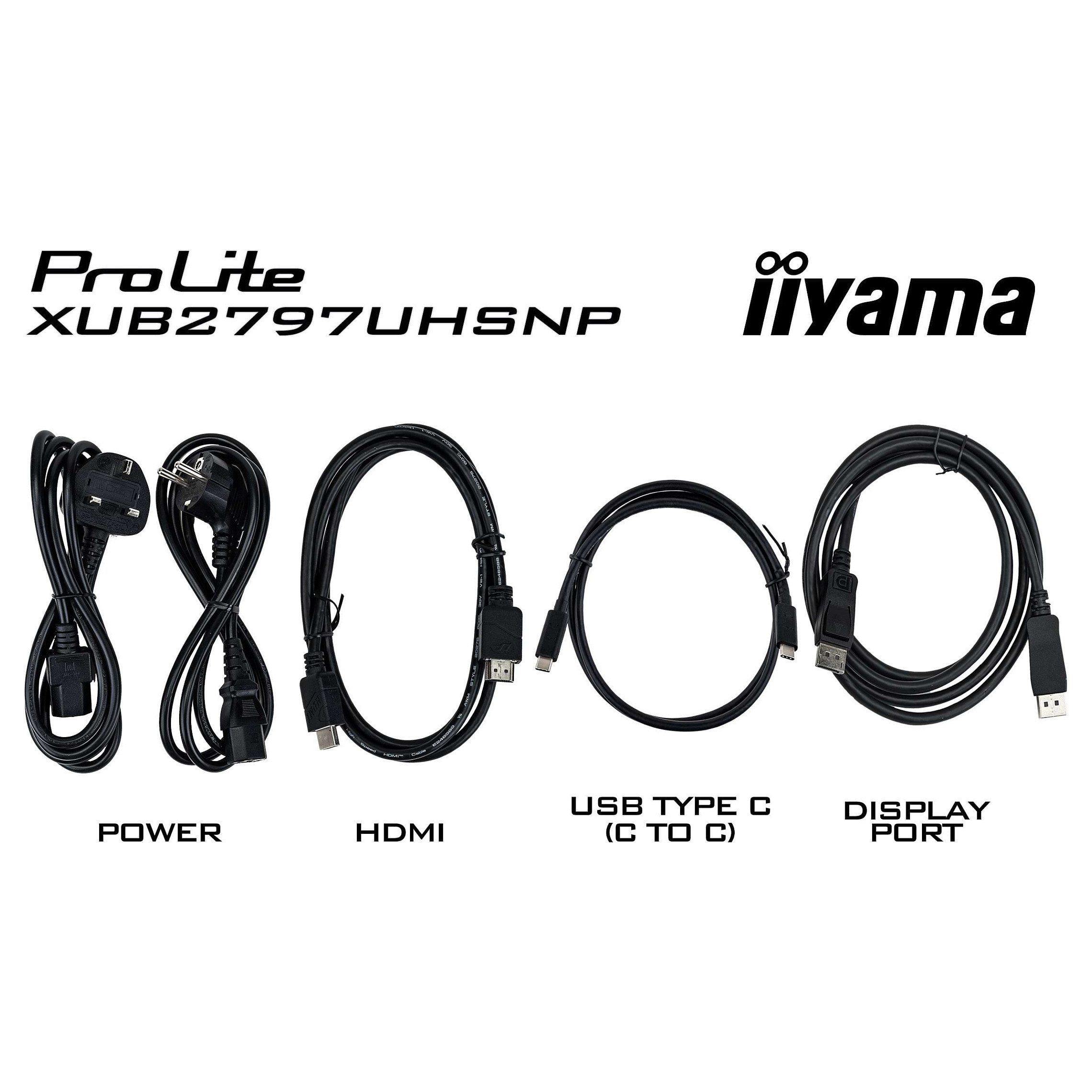 Monitor për Punë 68.5cm/27" (3840x2160) iiyama ProLite XUB2797UHSNP-B1 16:9 4k UHD IPS 4ms 60Hz HDMI DP USB-C KVM Zëdhënës Pivot Zi - 15