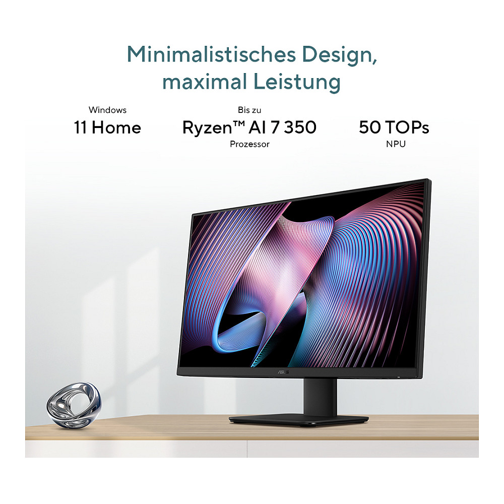 AIO ASUS ExpertCenter VM670KA-BPE013W / Ryzen AI 350 / 16GB DDR5 / 1TB / 27" Full HD / AMD Radeon 860M / Kb + Mouse - Zezë - 9