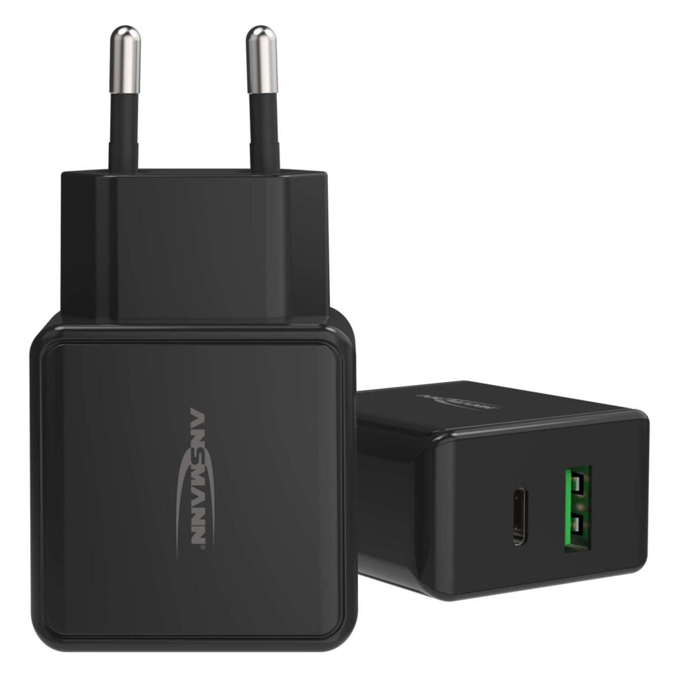 Karikues Ansmann HC218PD / 20W / USB-C + USB-A / Power Delivery + Quick Charge – Zezë - 1