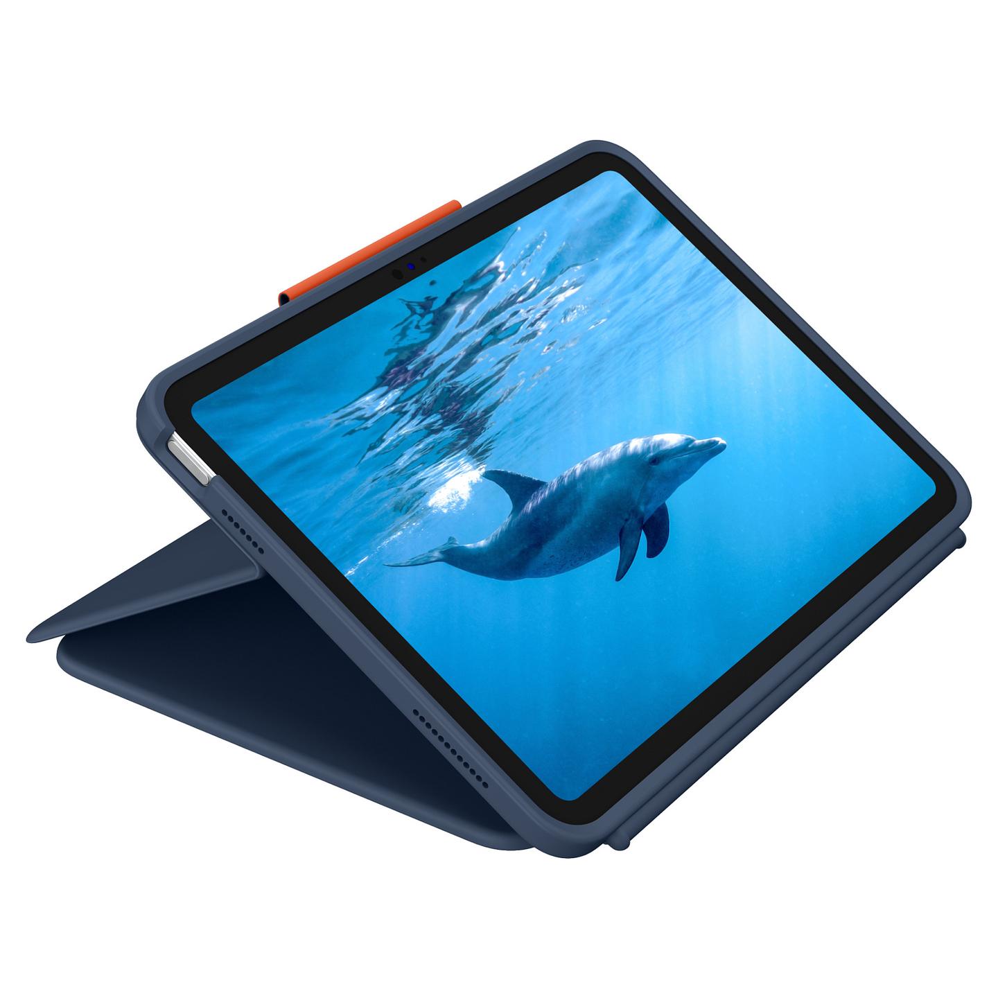 Tastierë me kabllo Logitech Rugged Combo 4 / QWERTY / Anglisht UK / Trackpad / Smart Connector - Blu - 2