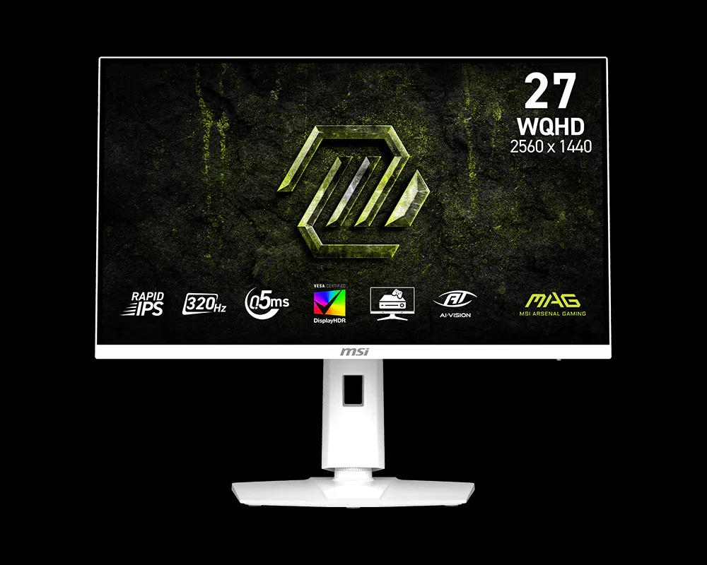 Monitor Gaming MSI MAG 274QRFWDE X32, 27", WQHD Rapid IPS, 320Hz, 0,5ms, 2xHDMI+DP - Bardhë
