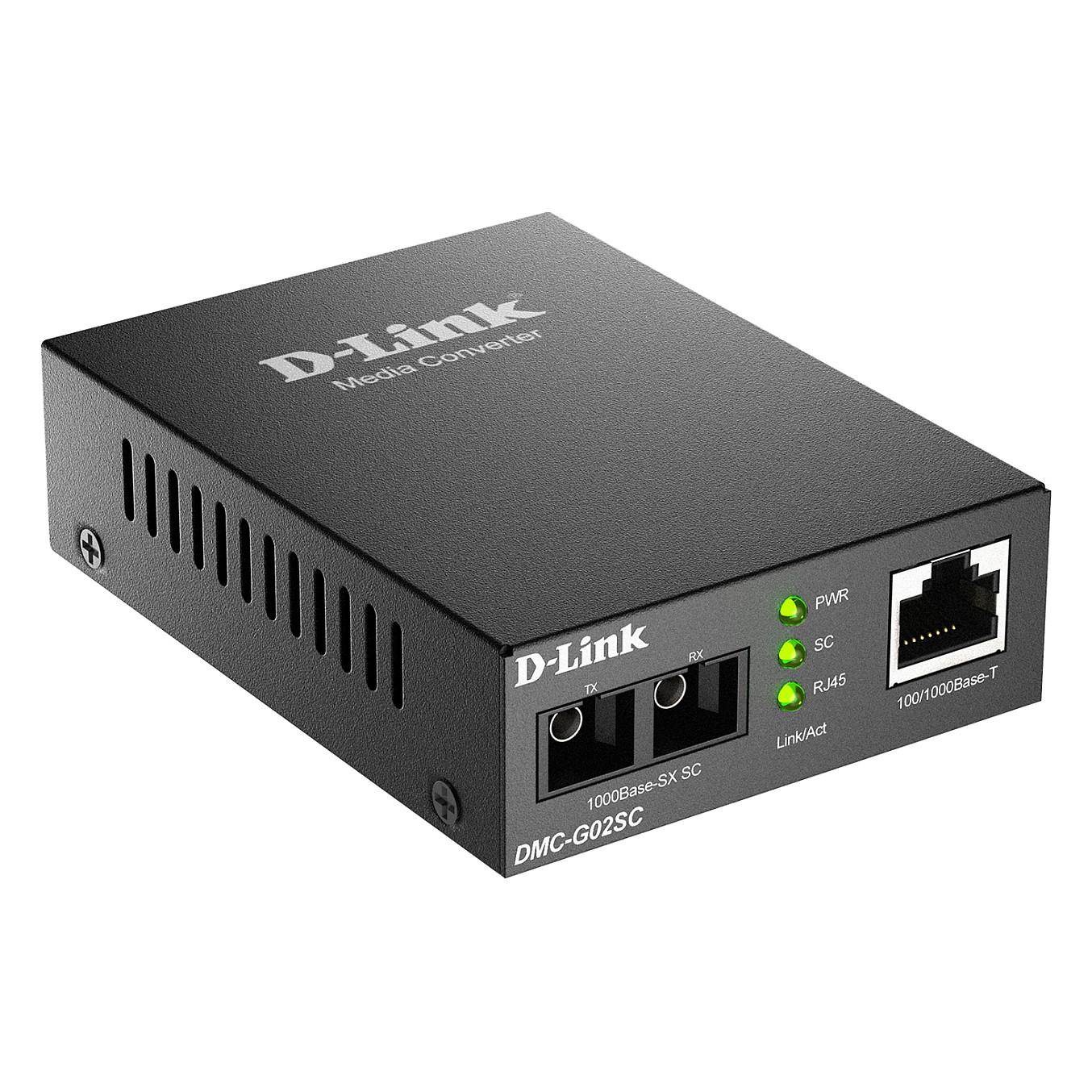 Konvertues i Mediave D-Link DMC-G02SC/E, Gigabit Ethernet RJ45 në 1000BASE-SX SC, Multimode, deri në 550m - Zez5 - 3