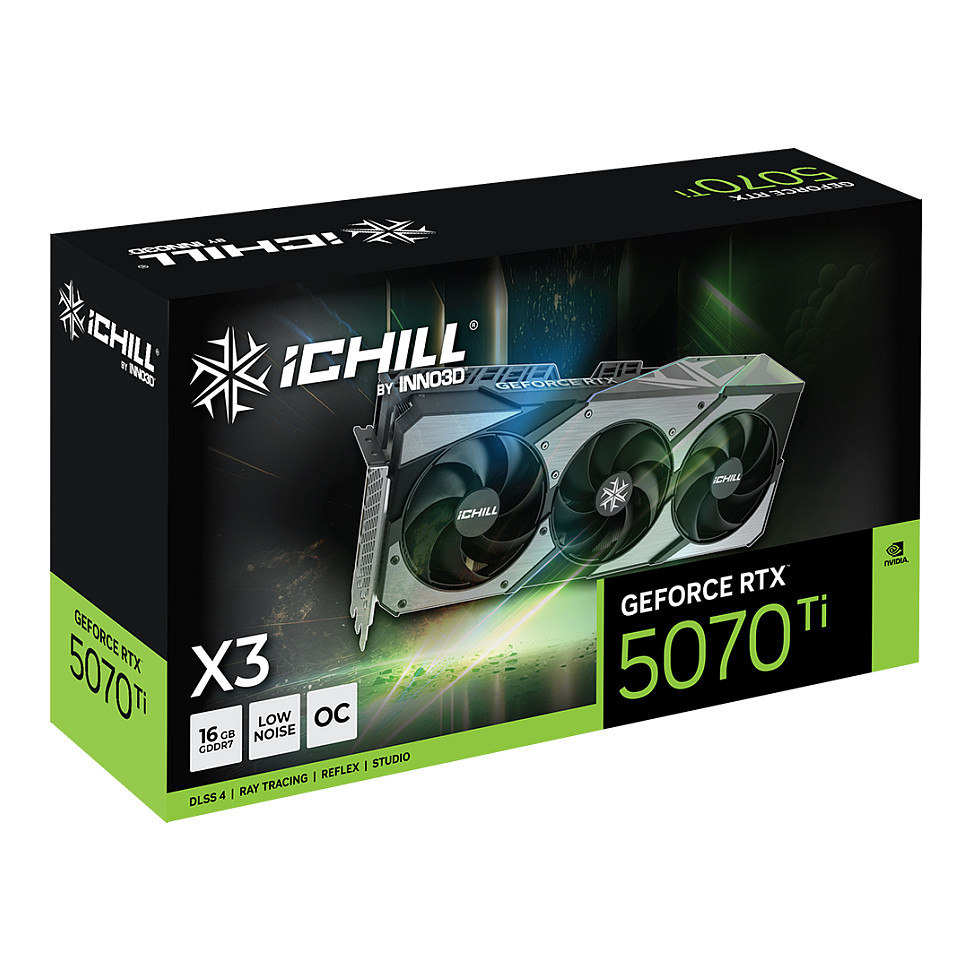 Kartelë Grafike NVIDIA Inno3D RTX 5070 Ti 16GB iChill X3 / GDDR7 / 3 Fan - 2
