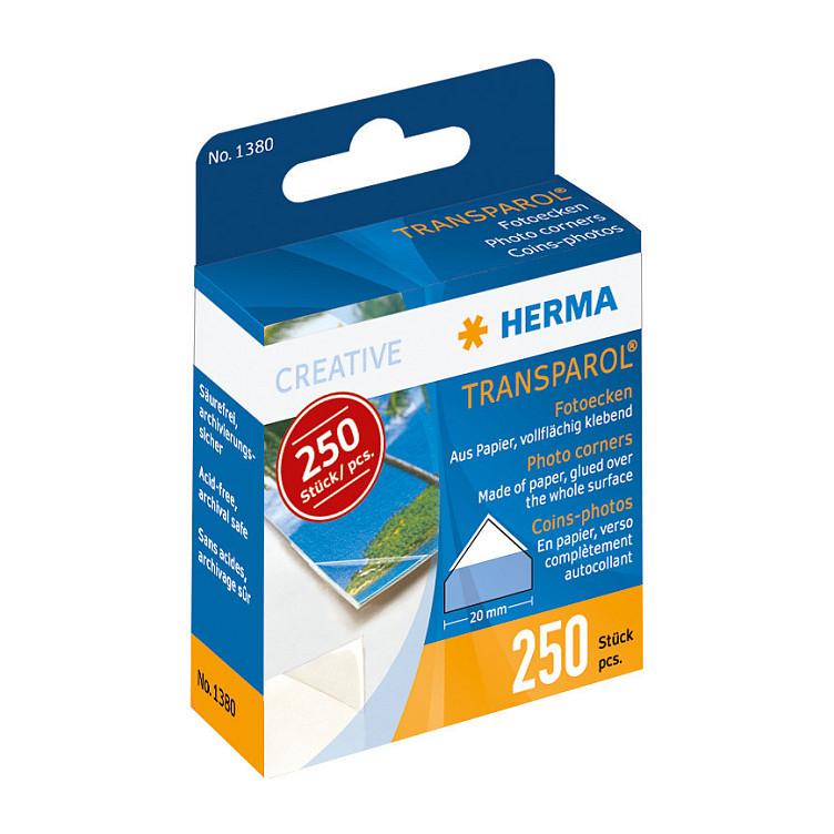 Kënde për Foto HERMA 1380 Transparol, Vetëngjitëse, 250 Copë, 20 mm - Transparente - 1